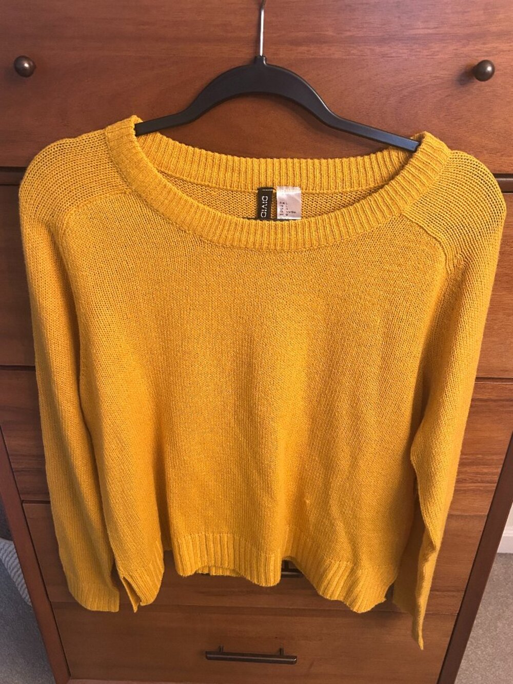 Yellow Knit Sweater (Slight snag on front) | H&M | L